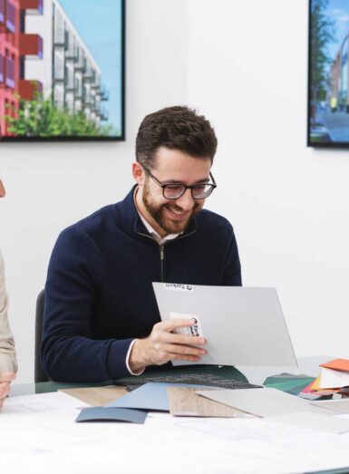 Staff photography at the Corstorphine & Wright architects Glasgow office.